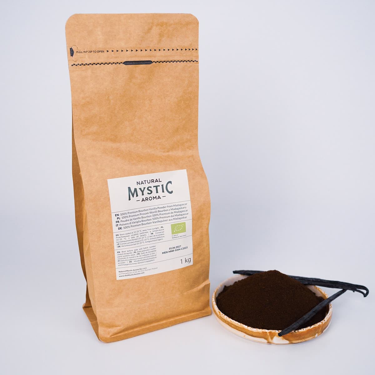 BIO / ORGANIC Bourbon Vanilla Powder – 1 kg Grade A view 2